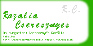 rozalia cseresznyes business card